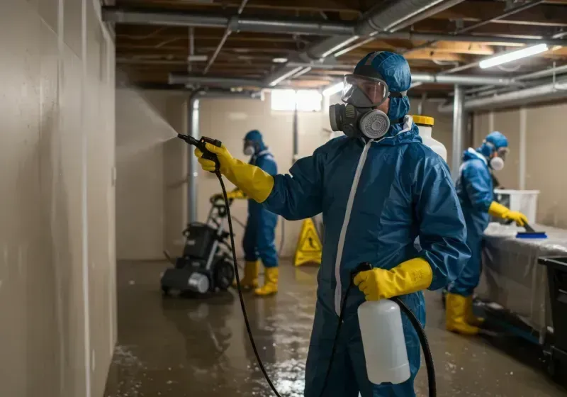 Basement Sanitization and Antimicrobial Treatment process in Roseville, MN