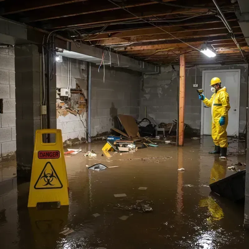 Flooded Basement Electrical Hazard in Roseville, MN Property